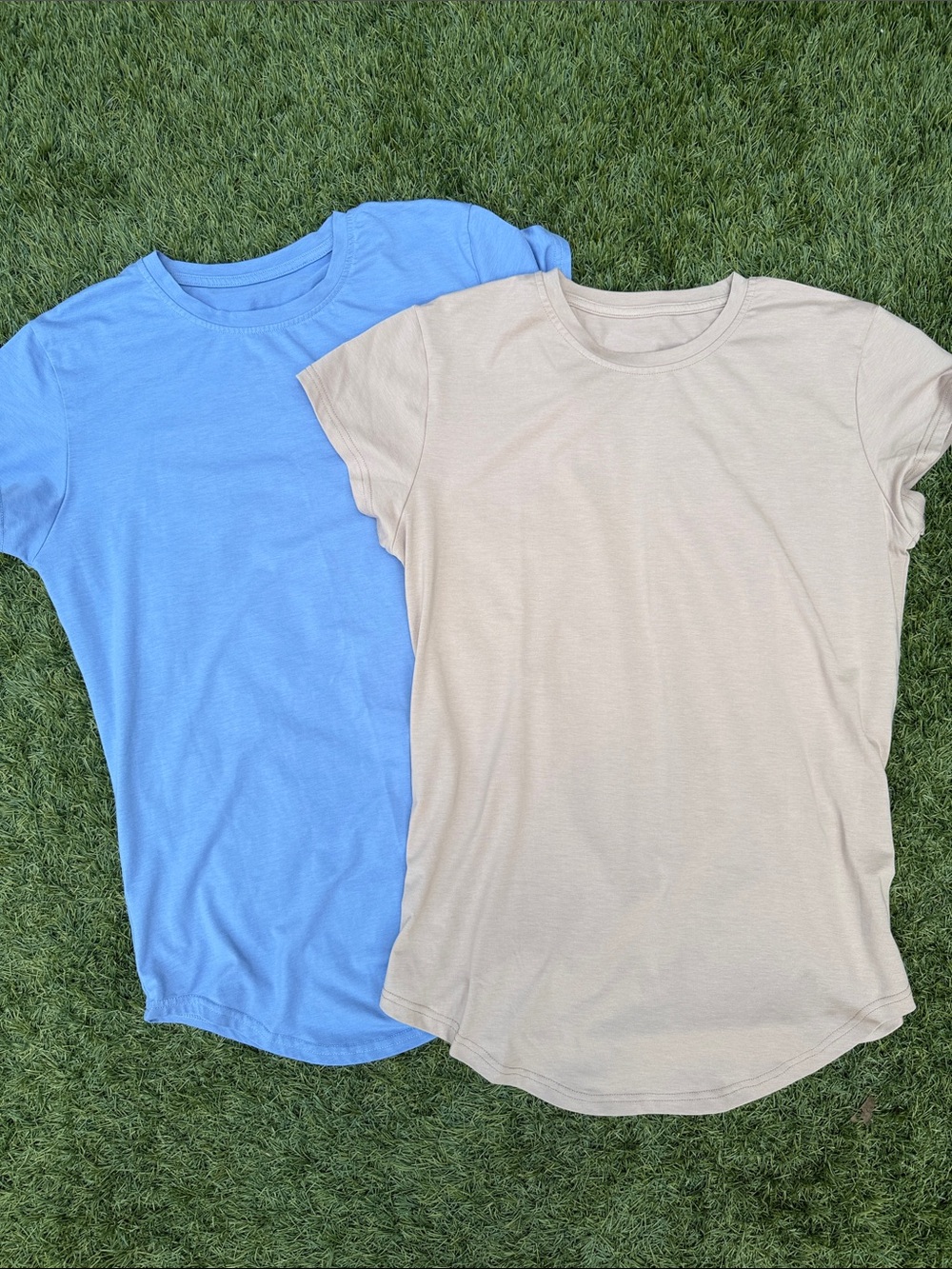 AHA Active Women’s 2-Pack Performance Short Sleeve Crew Neck T-Shirts XL Blue &
